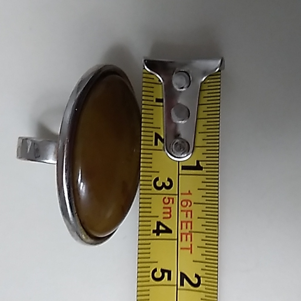 Large Brown Stone Ring - Picture 5 of 5